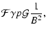 $\displaystyle \mathcal{F}\gamma p\mathcal{G}\frac{1}{B^{2}},$