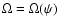 $\Omega = \Omega(\psi)$