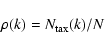 \begin{displaymath}\rho(k) = N_{\rm tax}(k) / N
\end{displaymath}