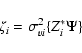 \begin{displaymath}\zeta_i = \sigma_{vi}^2 \{ Z_i^* \Psi \}
\end{displaymath}