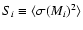 $S_i \equiv \langle \sigma (M_i)^2 \rangle$
