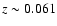 $z\sim0.061$
