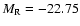 $M_{\rm R} = -22.75$
