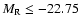 $M_{\rm R} \leq
-22.75$