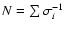 $N=\sum\sigma_i^{-1}$