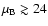 $\mu_{\rm B} \gtrsim24$