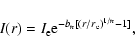 \begin{displaymath}I(r) = I_{\rm e} {\rm e}^{-b_{n}[(r/r_{\rm e})^{1/n} - 1]},
\end{displaymath}