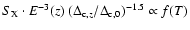 $S_{\rm X} \cdot E^{-3}(z) \; (\Delta_{{\rm c},z}/\Delta_{{\rm c},0})^{-1.5}
\propto f(T)$