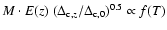 $M \cdot E(z) \; (\Delta_{{\rm c},z}/\Delta_{{\rm c},0})^{0.5} \propto f(T)$