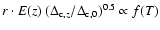 $r \cdot E(z) \; (\Delta_{{\rm c},z}/\Delta_{{\rm c},0})^{0.5} \propto f(T)$