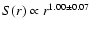 $S(r)\propto r^{1.00\pm 0.07}$