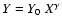 $Y=Y_0\;X^{\gamma}$
