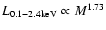 $L_{\rm0.1-2.4keV} \propto
M^{1.73}$