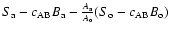 $S_{\rm a}-c_{\rm AB} B_{\rm
a}-\frac{A_{\rm a}}{A_{\rm o}}(S_{\rm o}-c_{\rm AB} B_{\rm o})$