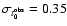 $\sigma_{t^{\rm obs}_0} = 0.35$