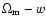 $\Omega _{\rm {m}}-w$