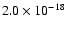 $2.0\times10^{-18}$