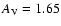 $A_{\rm V}=1.65$
