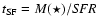 $t_{\rm SF}=M(\star)/{\it SFR}$