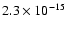 $2.3\times10^{-15}$