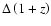$\Delta\left(1+z\right)$