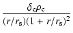 $\displaystyle \frac{\delta_{\rm c} \rho_{\rm c}}{(r/r_{\rm s})(1+r/r_{\rm s})^2}$