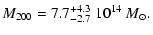 $\displaystyle M_{200} = 7.7^{+4.3}_{-2.7}~10^{14}~{M}_\odot.$