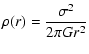 $\displaystyle \rho(r) = \frac{\sigma^2}{2\pi G r^2}$