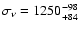 $\sigma_{\nu}=1250_{+84}^{-98}$