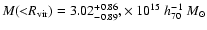 $M({<}R_{\rm vir})=3.02^{+0.86}_{-0.89},\times~10^{15}~h_{70}^{-1}~{M}_\odot$
