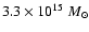 $3.3\times 10^{15}~{M}_\odot$