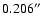 $0.206^{\prime\prime}$