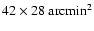 $42\times28~{\rm arcmin}^{2}$