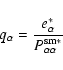 \begin{displaymath}
q_\alpha = \frac{e_\alpha^*}{P^{\rm sm*}_{\alpha\alpha}}
\end{displaymath}