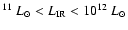 $^{11}~{{L}_{\odot}}< L_{\rm IR} < 10^{12}~{{L}_{\odot}}$