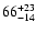 $\rm 66_{-14}^{+23}$