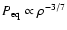 $P_{{\rm eq}} \propto \rho^{-3/7}$