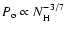 $P_{{\rm o}} \propto N_{{\rm H}}^{-3/7}$