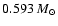 $0.593~M_{\odot}$