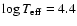 $\log T_{\rm eff} = 4.4$