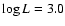 $\log L = 3.0$