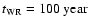$t_{\rm WR}=100~ {\rm year}$