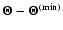 $\vec\Theta-\vec\Theta^{{\rm (min)}}$