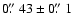 $0\hbox{$.\!\!^{\prime\prime}$ }43\pm 0\hbox{$.\!\!^{\prime\prime}$ }1$