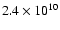 $2.4\times 10^{10}$
