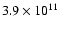 $3.9\times 10^{11}$