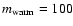 $m_{\rm warm}=100$