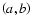 $\left( a,b\right)$