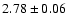 $2.78\pm0.06$