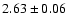 $2.63\pm0.06$